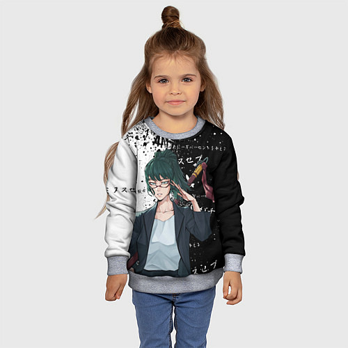 Детский свитшот Маки дзенин из магической битвы / 3D-Меланж – фото 4