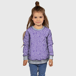 Свитшот детский Лабиринт из знаков препинания, цвет: 3D-меланж — фото 2