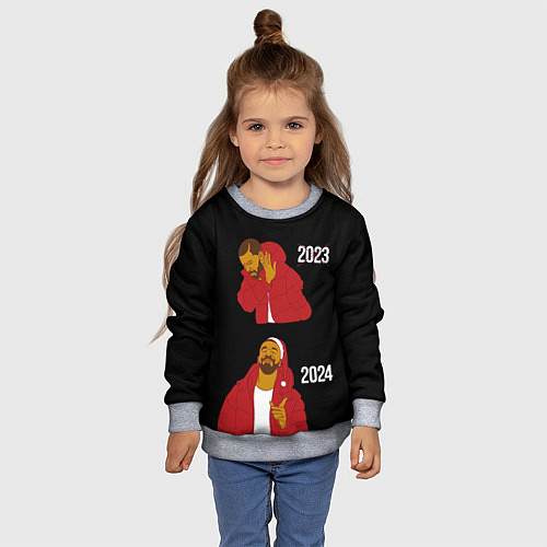 Детский свитшот Дрейк 2023-2024 / 3D-Меланж – фото 4