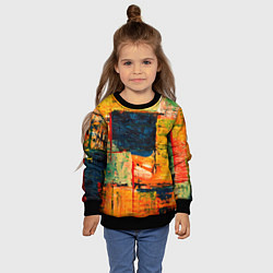 Свитшот детский Арт стиль красками, цвет: 3D-черный — фото 2