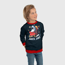 Свитшот детский Santa Jaws, цвет: 3D-красный — фото 2