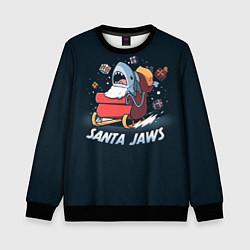 Свитшот детский Santa Jaws, цвет: 3D-черный