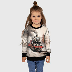 Свитшот детский Паровоз со звездой, цвет: 3D-черный — фото 2