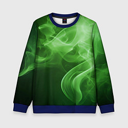 Свитшот детский Зеленый дым, цвет: 3D-синий