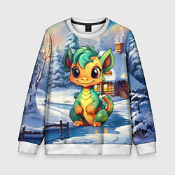 Детский свитшот Крошечный дракон зимы 2024