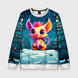 Детский свитшот Маленький пушистый дракошка