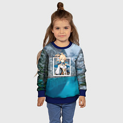 Свитшот детский Джинн Гуннхильдр, цвет: 3D-синий — фото 2