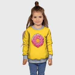 Свитшот детский Пончик Гомера, цвет: 3D-меланж — фото 2