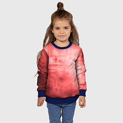 Свитшот детский Красный гранж, цвет: 3D-синий — фото 2