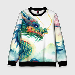 Детский свитшот Japanese dragon - watercolor art