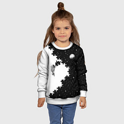 Свитшот детский Космический пазл, цвет: 3D-белый — фото 2