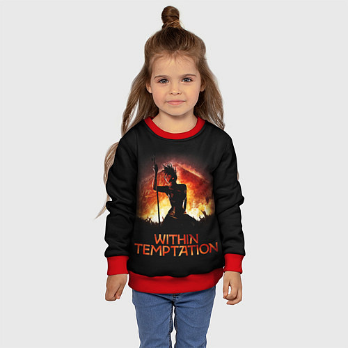 Детский свитшот Within Temptation Sharon / 3D-Красный – фото 4