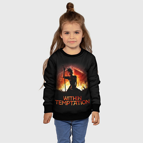 Детский свитшот Within Temptation Sharon / 3D-Черный – фото 4