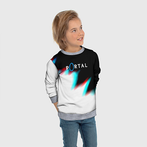 Детский свитшот Portal game blink color / 3D-Меланж – фото 3