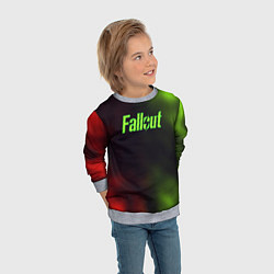Свитшот детский Fallout fire gradient, цвет: 3D-меланж — фото 2