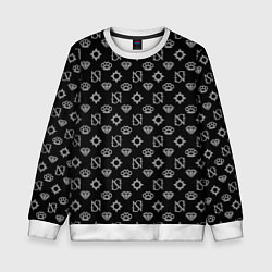 Свитшот детский Sessanta Nove pattern, цвет: 3D-белый