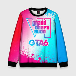 Детский свитшот GTA6 neon gradient style