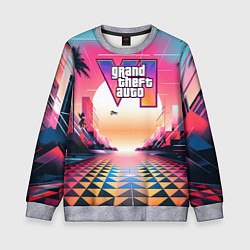 Детский свитшот GTA 6 retro abstract logo
