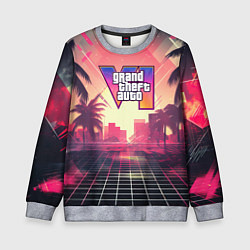 Детский свитшот GTA 6 retro abstract logo
