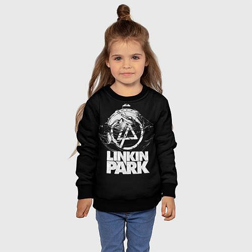 Детский свитшот Linkin Park рэп-метал / 3D-Черный – фото 4