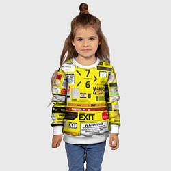 Свитшот детский Предупреждающие знаки, цвет: 3D-белый — фото 2