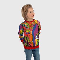 Свитшот детский Психоделика и третий глаз, цвет: 3D-красный — фото 2