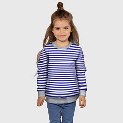 Свитшот детский Тельняшка моряка, цвет: 3D-меланж — фото 2