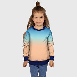 Свитшот детский Сине-бежевый градиент, цвет: 3D-синий — фото 2