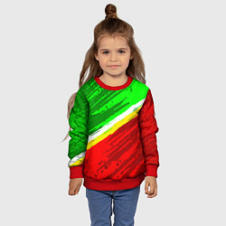 Свитшот детский Расцветка Зеленоградского флага, цвет: 3D-красный — фото 2