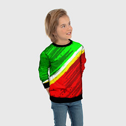 Свитшот детский Расцветка Зеленоградского флага, цвет: 3D-черный — фото 2