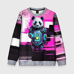 Детский свитшот Funny panda - cyberpunk