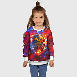 Свитшот детский Invincible shield - Jadas Priest, цвет: 3D-белый — фото 2