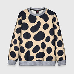 Свитшот детский Пятнышки леопарда, цвет: 3D-меланж
