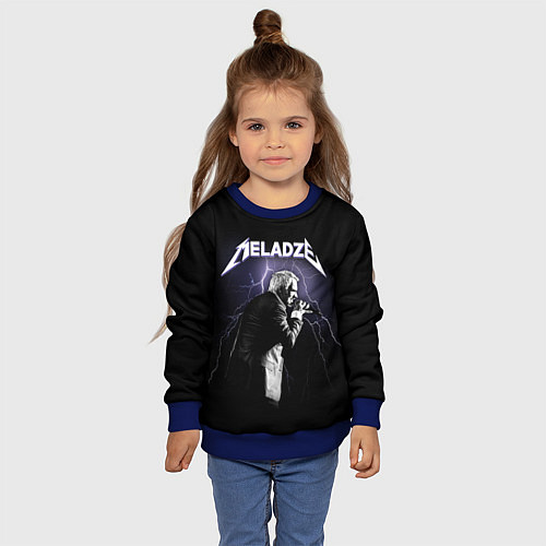 Детский свитшот Meladze - Metallica / 3D-Синий – фото 4