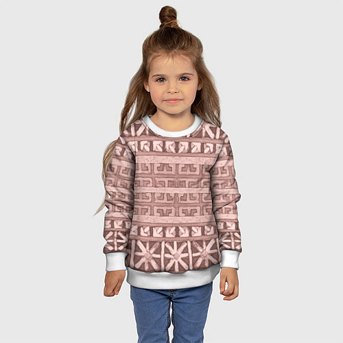 Детский свитшот Я русский я иду до конца со славянским орнаментом / 3D-Белый – фото 4