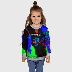 Свитшот детский Portal 2 краски сочные текстура, цвет: 3D-меланж — фото 2