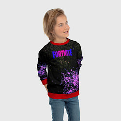 Свитшот детский Fortnite неоновый краски, цвет: 3D-красный — фото 2