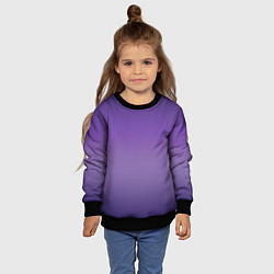 Свитшот детский Спелой сливы градиент, цвет: 3D-черный — фото 2