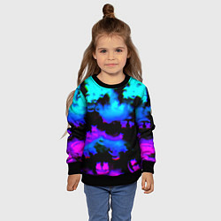 Свитшот детский Marshmello neon space, цвет: 3D-черный — фото 2