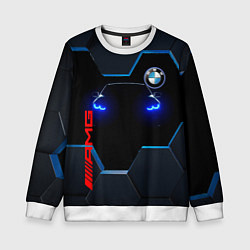 Свитшот детский Тень BMW, цвет: 3D-белый