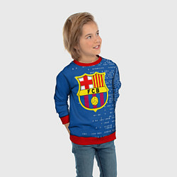 Свитшот детский Футбольный клуб Барселона - логотип крупный, цвет: 3D-красный — фото 2