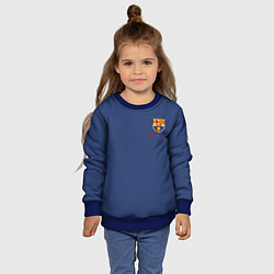Свитшот детский Месси - 10 номер футбольный клуб Барселона, цвет: 3D-синий — фото 2