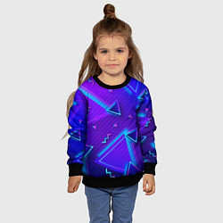 Свитшот детский Neon Pattern colored, цвет: 3D-черный — фото 2