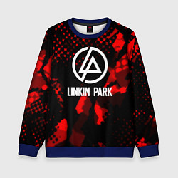 Свитшот детский Linkin park краски текстуры, цвет: 3D-синий