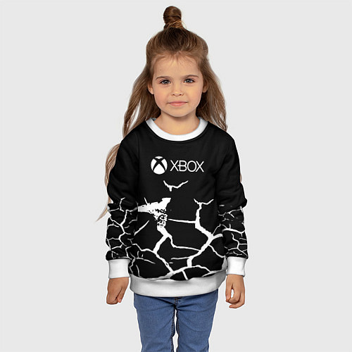 Детский свитшот Xbox game текстура рельеф / 3D-Белый – фото 4