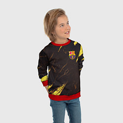 Свитшот детский Barcelona краски текстура, цвет: 3D-красный — фото 2