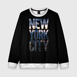 Свитшот детский New York City - USA, цвет: 3D-белый
