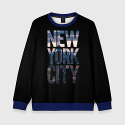 Свитшот детский New York City - USA, цвет: 3D-синий