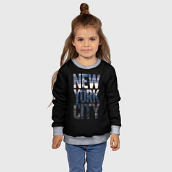 Свитшот детский New York City - USA, цвет: 3D-меланж — фото 2