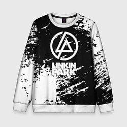 Свитшот детский Linkin park logo краски текстура, цвет: 3D-белый